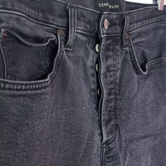 Denim Forum Aritzia Women's The Arlo Hi-Rise Straight Jean Charcoal Wash size 30 - Picture 2 of 9